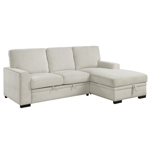 Home Elegance Morelia 2pc Sectionals With Pull Out Bed And Right Chaise