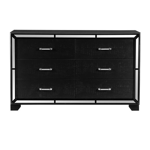 Home Elegance Aveline Black Dresser And Mirror