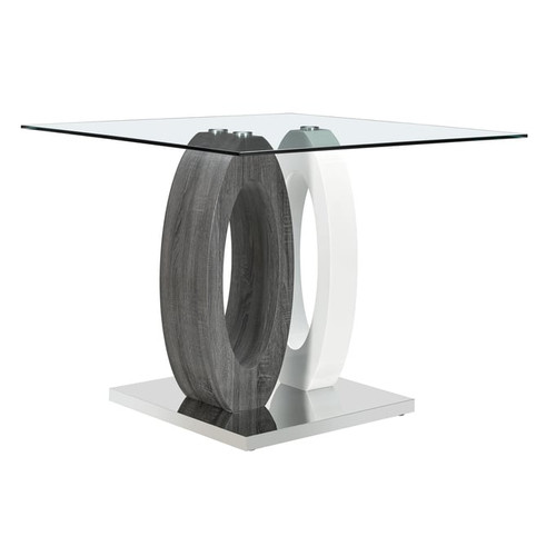 Global Furniture D1628 Dark Grey White Square Bar Table
