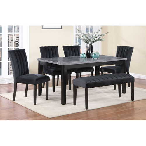 Global Furniture D8685 Black Dining Bench