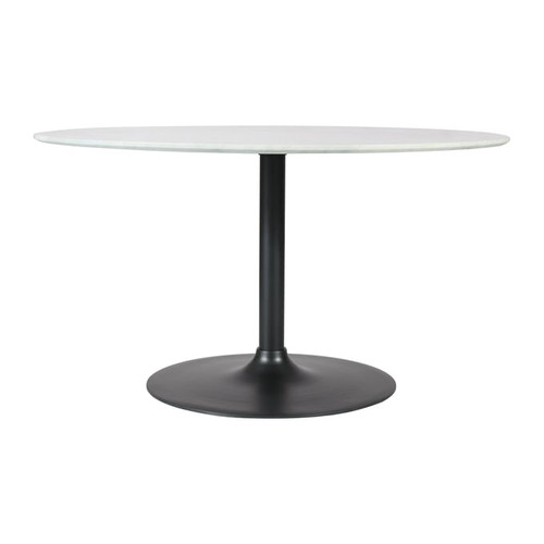 Jofran Furniture Rowan Gunmetal 42 Inch Pedestal Round Marble Dining Tables