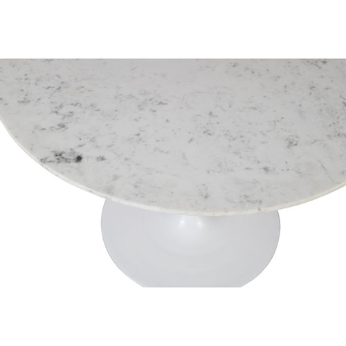 Jofran Furniture Rowan White 54 Inch Pedestal Round Marble Dining Tables