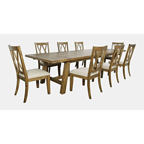 Jofran Furniture Telluride Gold Extendable 9pc Dining Room Set