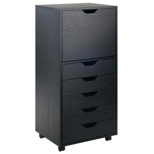 Winsome Halifax Black Tall File Cabinet