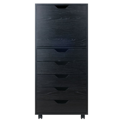 Winsome Halifax Black Tall File Cabinet