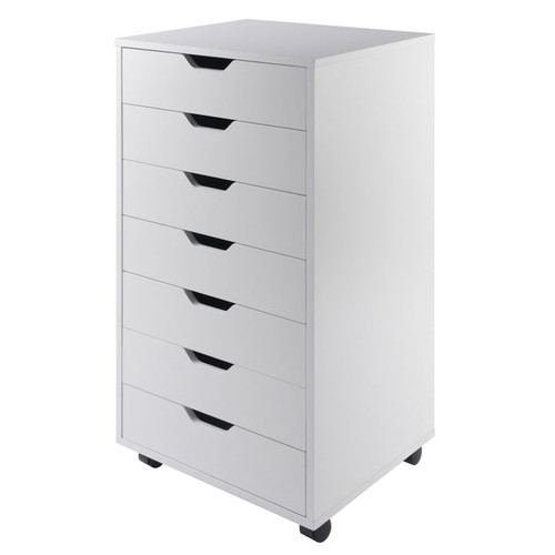 Winsome Halifax White 7 Drawers Cabinet