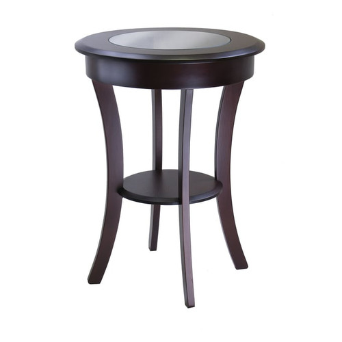 Winsome Cassie Cappuccino Round Accent Table