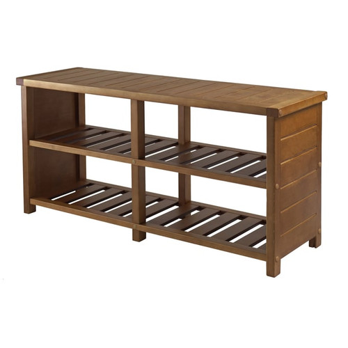 Winsome Keystone Teak Wood Shoe Bench