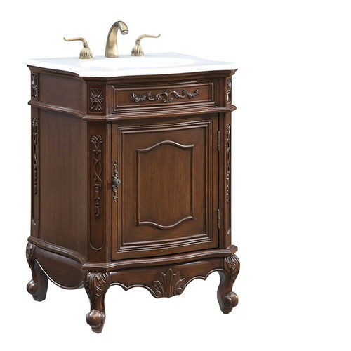 Elegant Decor Berkshire Coffee 24 Inch Single Bathroom Vanity Set