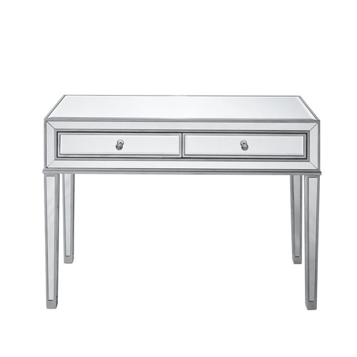 Elegant Decor Reflexion Silver Desk