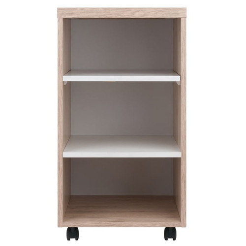 Winsome Kenner Reclaimed Wood White Open Shelf Cabinet