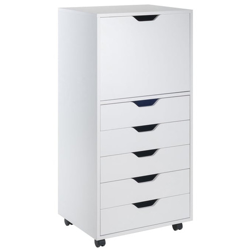 Winsome Halifax White Tall File Cabinet