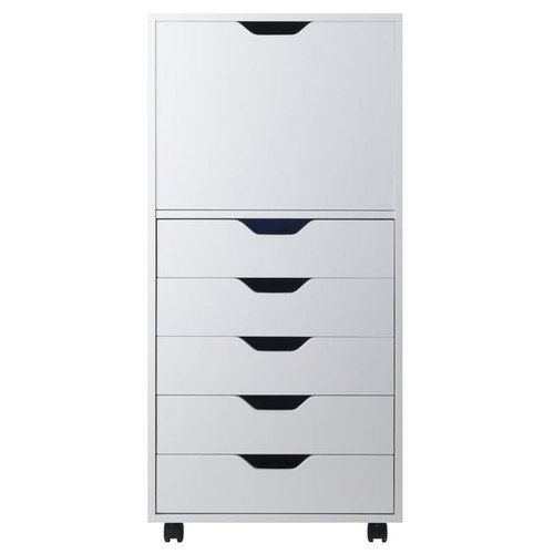 Winsome Halifax White Tall File Cabinet