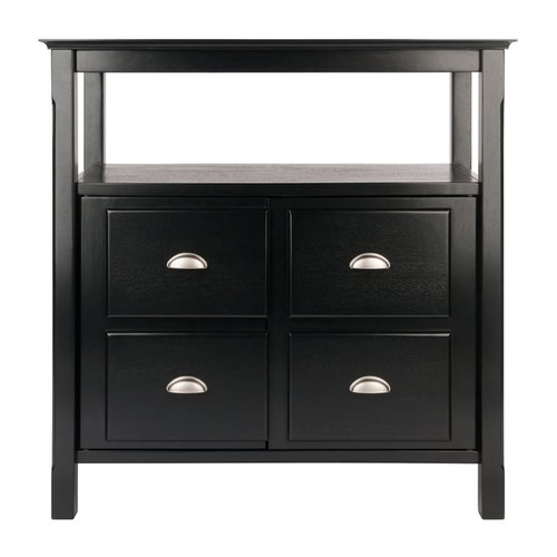 Winsome Timber Black Wood Buffet Cabinet