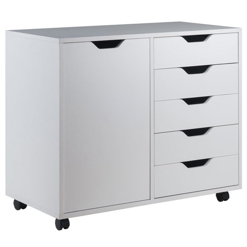 Winsome Halifax White Wood Wide Cabinet