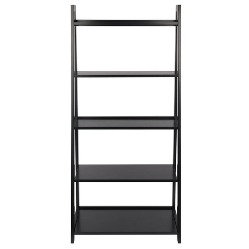 Winsome Aaron Black Wood 5 Tier A Frame Shelf