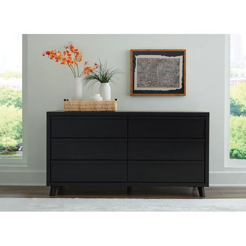 Ashley Furniture Danziar Black Six Drawer Dresser