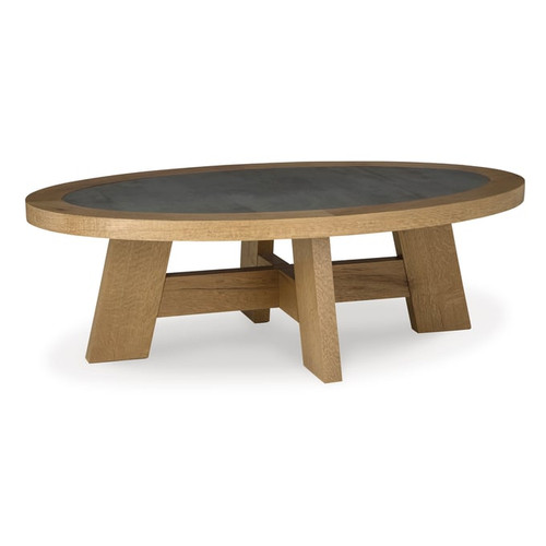 Ashley Furniture Brinstead Light Brown Oval Cocktail Table