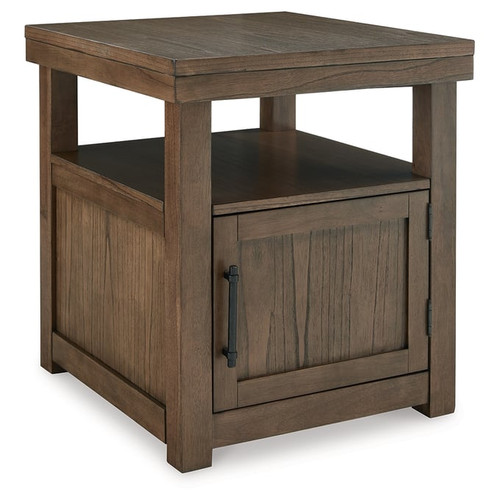 Ashley Furniture Boardernest Brown Rectangular End Table