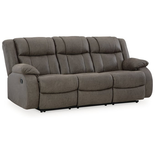 Ashley Furniture First Base Gunmetal Reclining Sofa