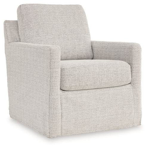 Ashley Furniture Nenana Next Gen Nuvella Stone Swivel Glider Accent Chair