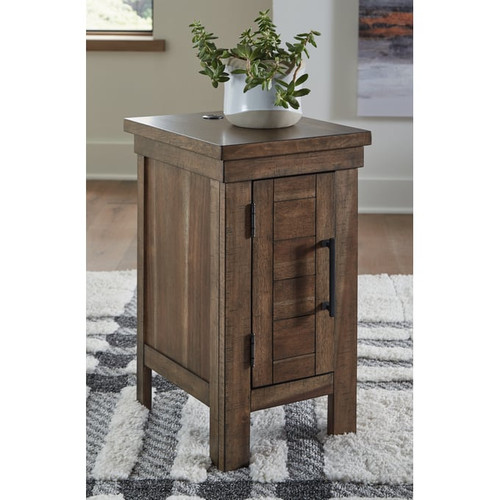 Ashley Furniture Moriville Grayish Brown Chair Side End Table