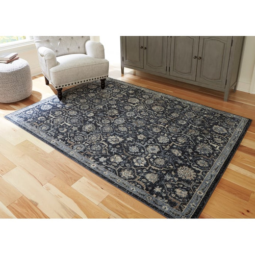 Ashley Furniture Hilcott Blue Cream Brown Medium Rugs