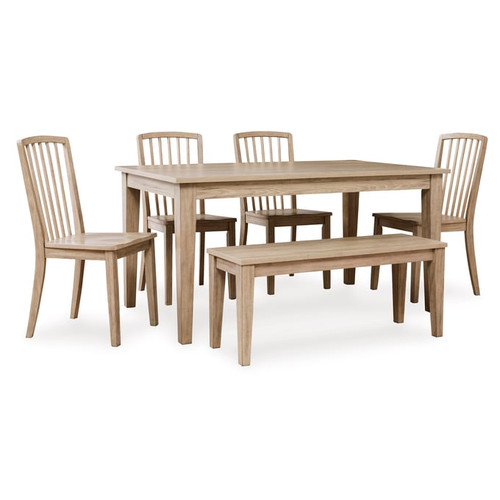 Ashley Furniture Gleanville Light Brown 6pc Dining Room Set