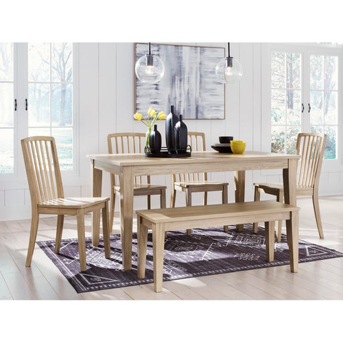 Ashley Furniture Gleanville Light Brown 6pc Dining Room Set