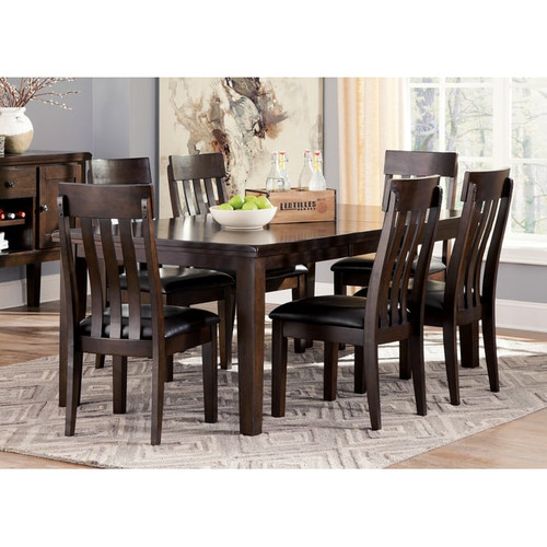 Ashley Furniture Haddigan Dark Brown 7pc Dining Room Set