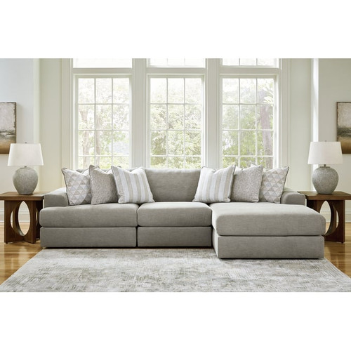 Ashley Furniture Avaliyah Ash 3pc Sectional With RAF Chaise