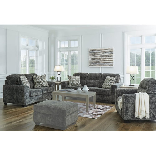 Ashley Furniture Lonoke Gunmetal 3pc Living Room Set