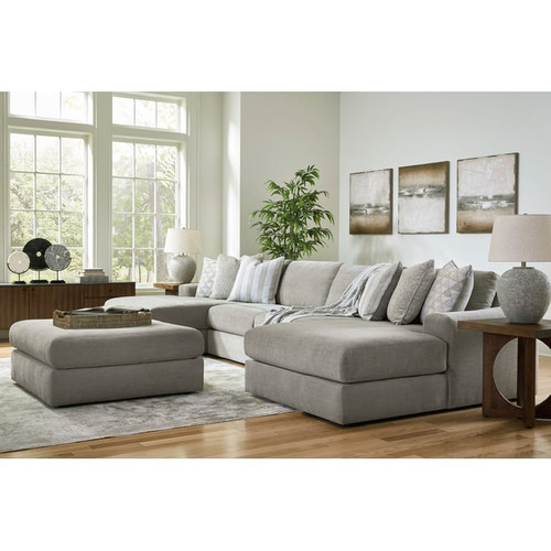 Ashley Furniture Avaliyah Ash 4pc Sectional With Ottoman