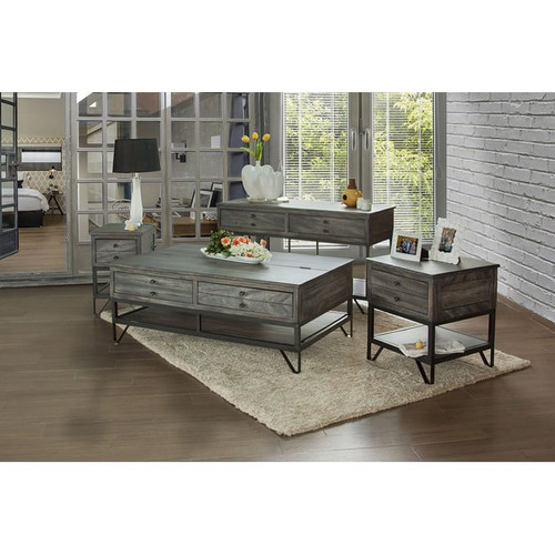 IFD Moro Two Tone Warm Gray Brown Cocktail Table