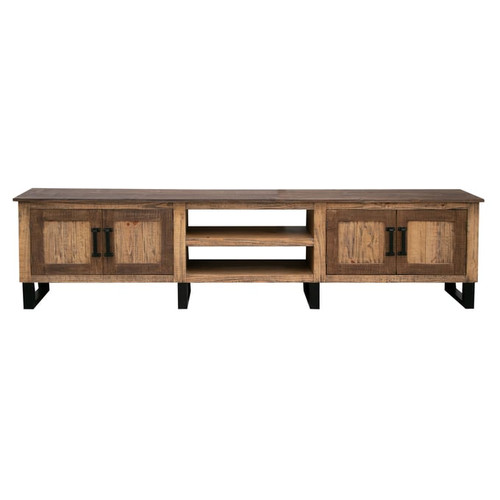 IFD Olivo Natural Brown 4 Door 93 Inch TV Stand