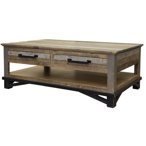 IFD Loft Brown Two Tone Gray Cocktail Table