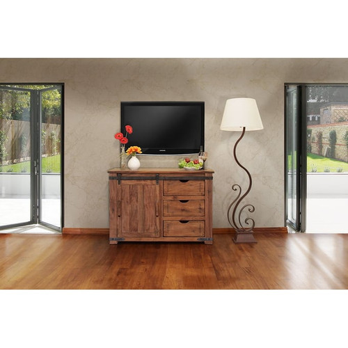 IFD Parota Natural Two Tone 50 Inch TV Stand