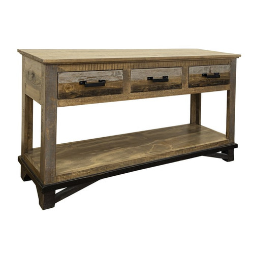 IFD Loft Brown Two Tone Gray Sofa Table