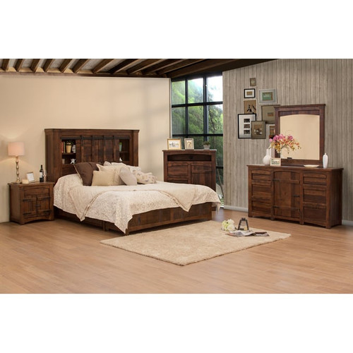 IFD Mezcal Deep Brown King Storage Bed