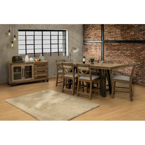 IFD Loft Two Tone Gray Brown Counter Height Table