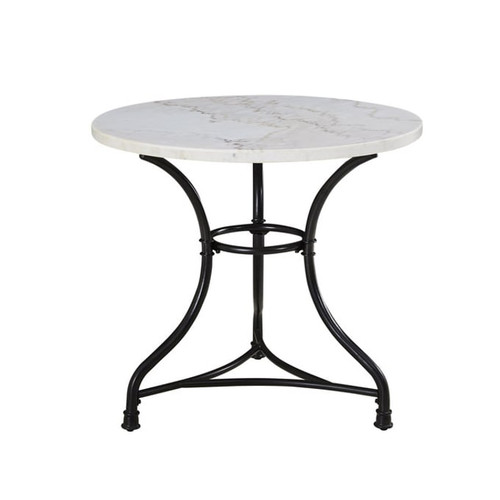 Steve Silver Claire White Marble Top Round