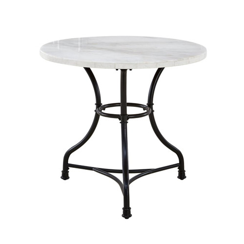 Steve Silver Claire White Marble Top Round