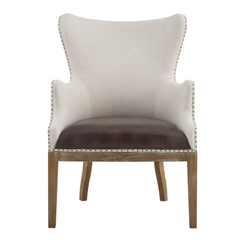 Steve Silver George Linen Two Tone Wingback Accent Chair