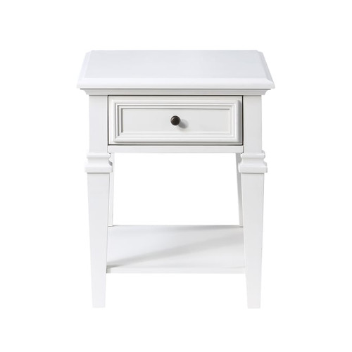 Steve Silver Charlestown White End Table