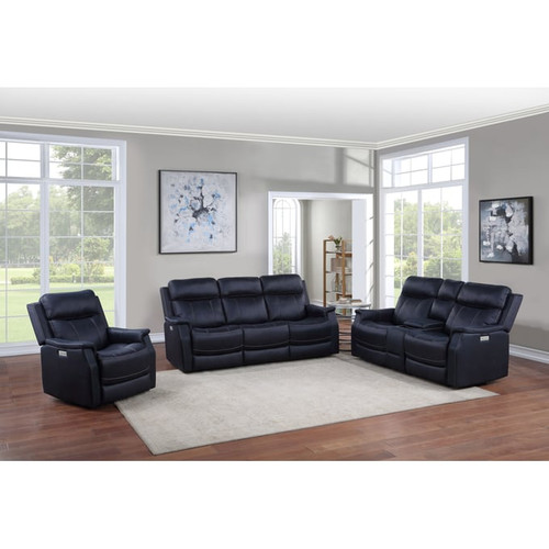 Steve Silver Valencia Ocean Blue 3pc Power Living Room Set