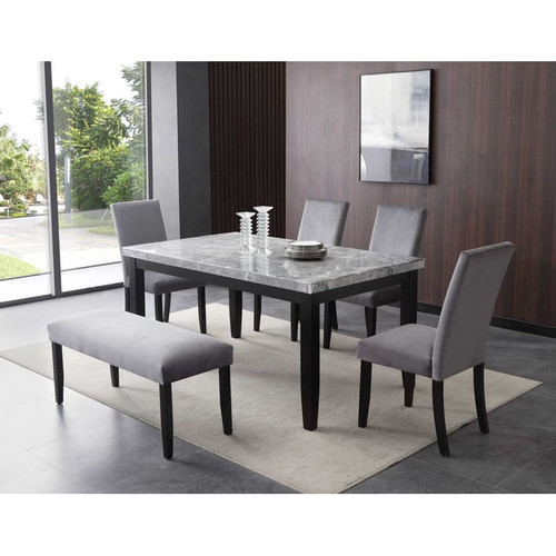 Steve Silver Napoli Gray 6pc Dining Set