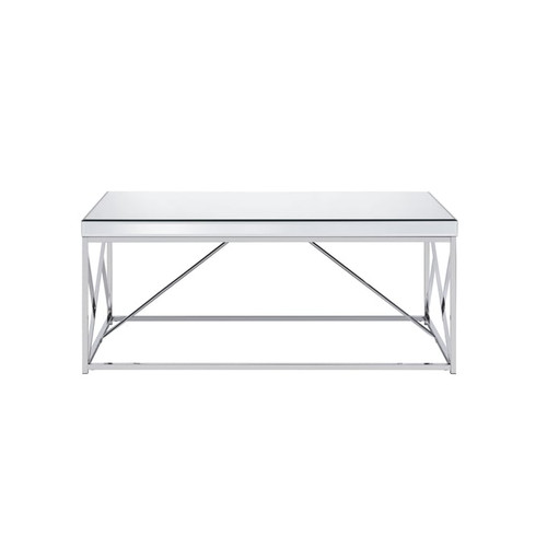 Steve Silver Evelyn Silver Chrome 3pc Coffee Table Set