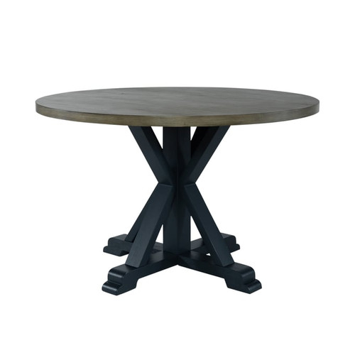 Liberty Lakeshore Navy 5pc Pedestal Table Set