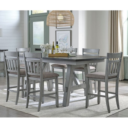 Liberty Newport Smokey Grey 7pc Counter Height Set