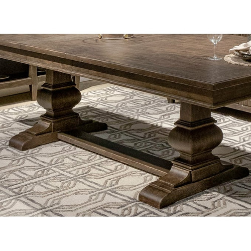 Liberty Paradise Valley Saddle Brown Trestle Table